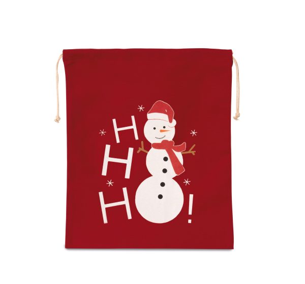 Sac coton à cordon motif bonhomme de neige – Image 2
