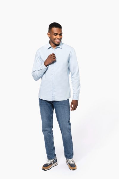 Chemise écoresponsable délavée coton twill homme – Image 4