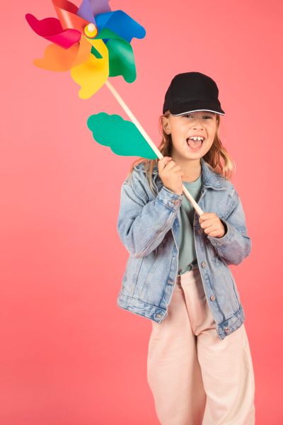 Casquette enfant avec sandwich contrasté - 5 panneaux – Image 4