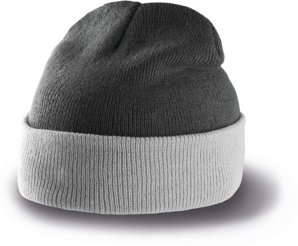 Bonnet bicolore avec revers – Image 4