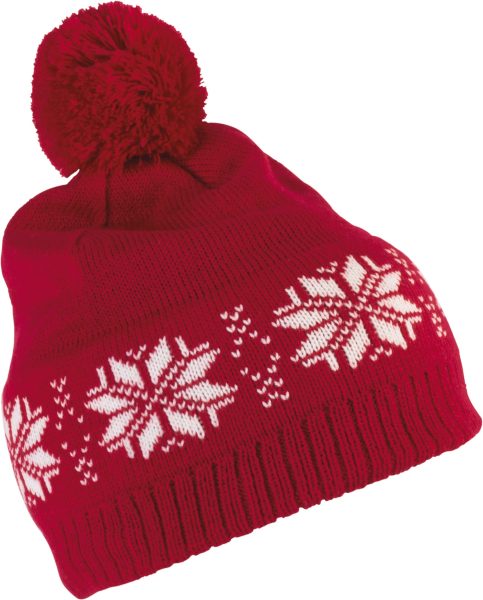 Bonnet de Noël tricoté motif étoiles – Image 7