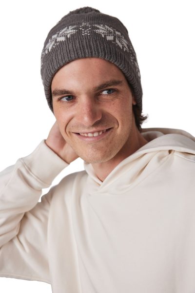 Bonnet de Noël tricoté motif étoiles – Image 4