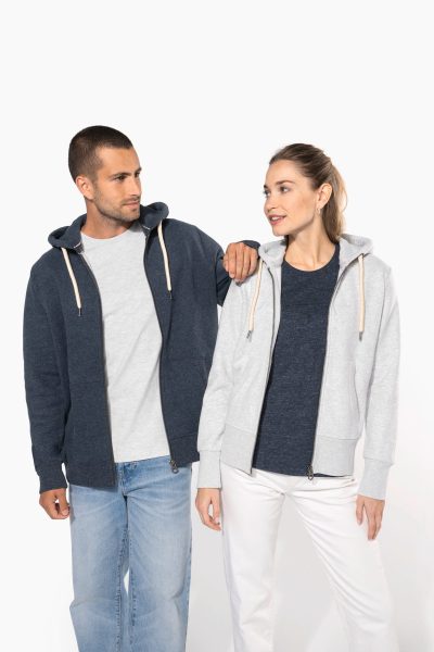 Sweat-shirt vintage zippé à capuche femme – Image 6