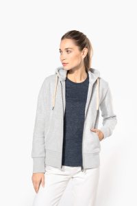 Sweat-shirt vintage zippé à capuche femme