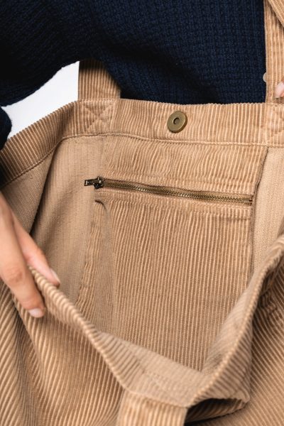 Sac écoresponsable délavé en velours côtelé – Image 3