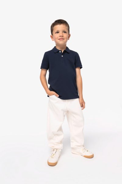 Polo écoresponsable maille piquée enfant – Image 4