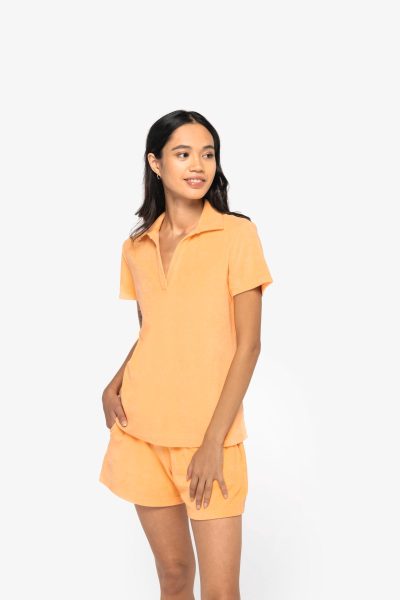 Polo écoresponsable en éponge femme