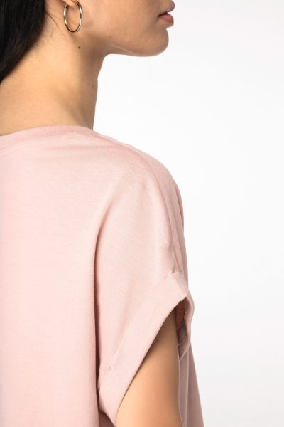 T-shirt écoresponsable manches à revers femme – Image 5