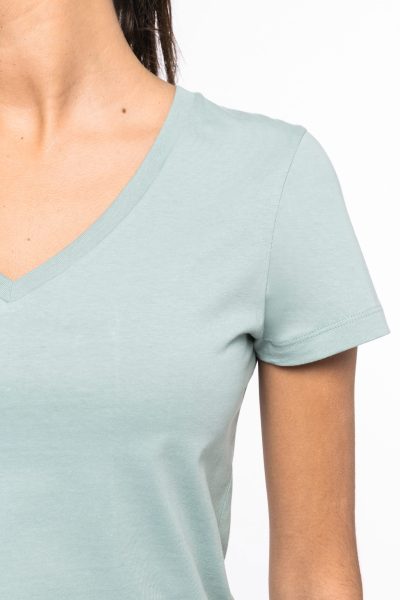 T-shirt écoresponsable col V femme – Image 4