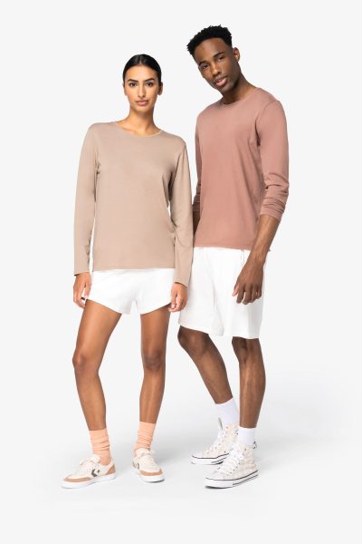 T-shirt écoresponsable délavé manches longues unisexe – Image 2