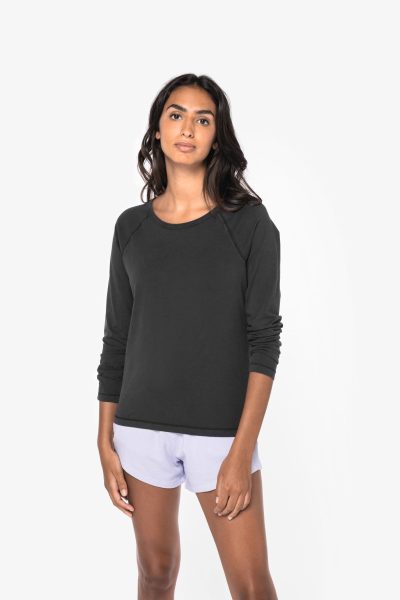 T-shirt écoresponsable raglan manches longues femme – Image 3