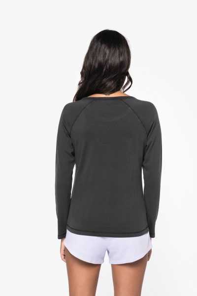 T-shirt écoresponsable raglan manches longues femme – Image 4