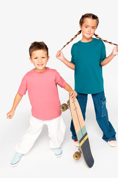 T-shirt écoresponsable à épaules tombantes enfant – Image 3