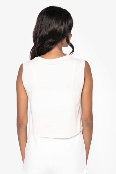 T-shirt écoresponsable  crop sans manche femme – Image 3