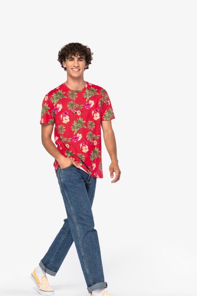 T-shirt écoresponsable imprimé tropical homme – Image 2