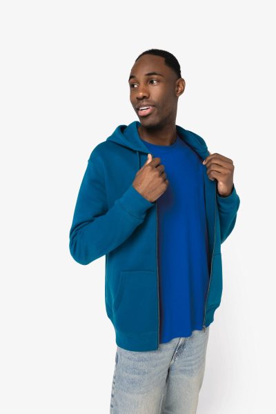 Sweat-shirt écoresponsable zippé à capuche unisexe – Image 4