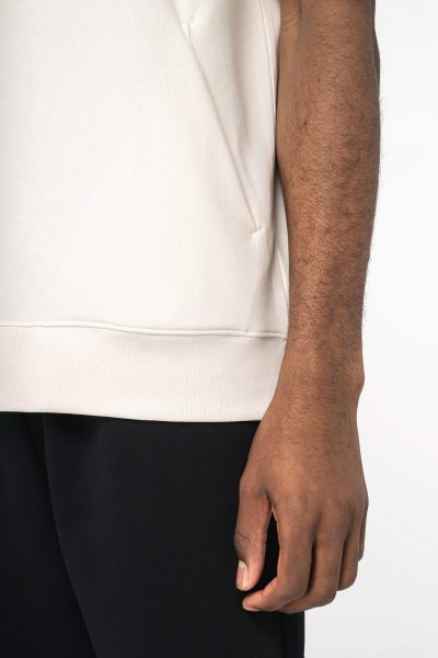 Sweat-shirt écoresponsable à capuche à épaules tombantes manches courtes French Terry unisexe – Image 8