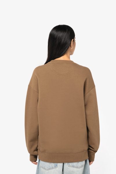 Sweat-shirt écoresponsable à col rond oversize unisexe – Image 5