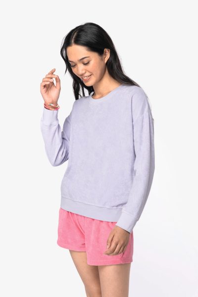 Sweat-shirt écoresponsable en éponge femme – Image 2