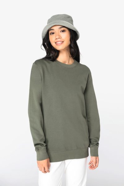Sweat-shirt écoresponsable à col rond French Terry unisexe – Image 3