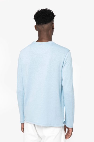 Sweat-shirt écoresponsable à col rond délavé French Terry unisexe – Image 4