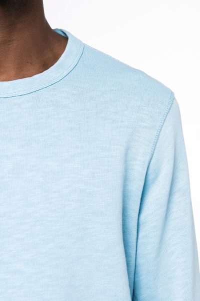 Sweat-shirt écoresponsable à col rond délavé French Terry unisexe – Image 6