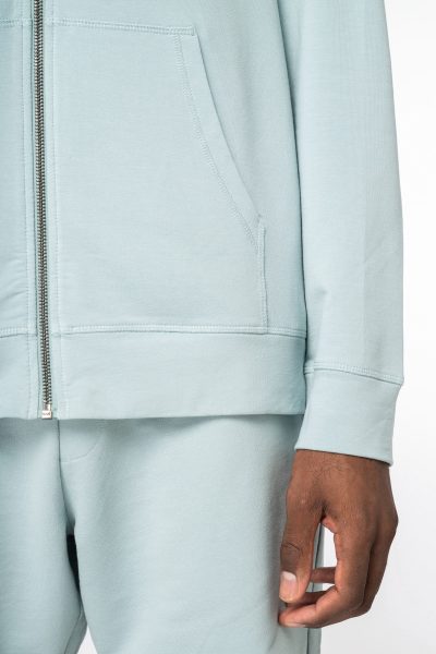 Sweat-shirt écoresponsable zippé à capuche en modal homme – Image 6