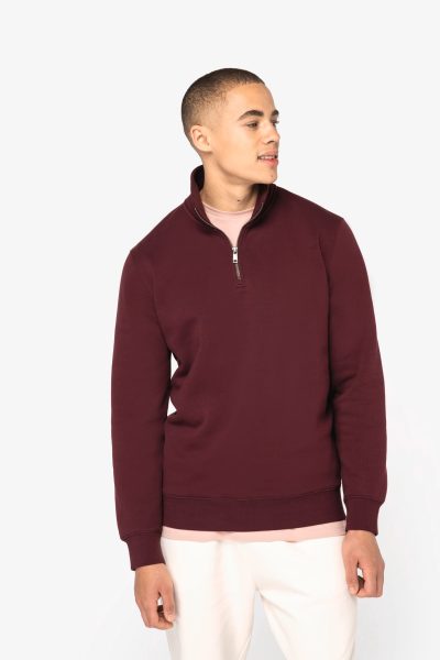 Sweat-shirt écoresponsable à col montant zippé homme – Image 3