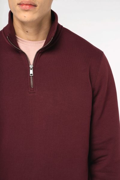 Sweat-shirt écoresponsable à col montant zippé homme – Image 6