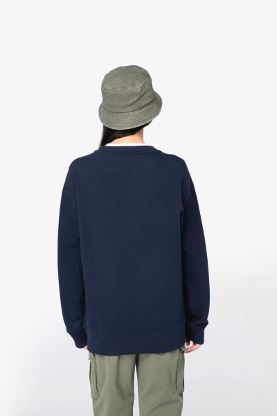 Sweat-shirt écoresponsable à col rond à épaules tombantes French Terry unisexe – Image 5