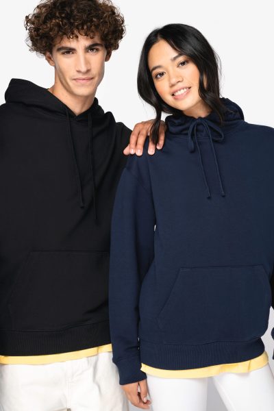 Sweat-shirt écoresponsable à capuche  à épaules tombantes French Terry unisexe