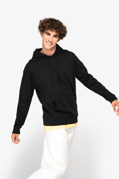 Sweat-shirt écoresponsable à capuche  à épaules tombantes French Terry unisexe – Image 4