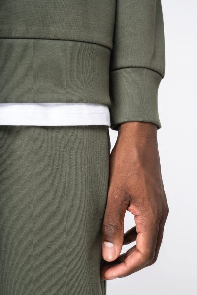 Sweat-shirt écoresponsable à col rond à épaules tombantes molleton gratté unisexe – Image 9