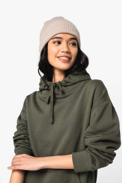 Sweat-shirt écoresponsable à capuche à épaules tombantes molleton gratté unisexe – Image 9