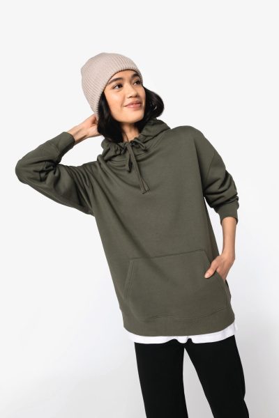 Sweat-shirt écoresponsable à capuche à épaules tombantes molleton gratté unisexe – Image 11