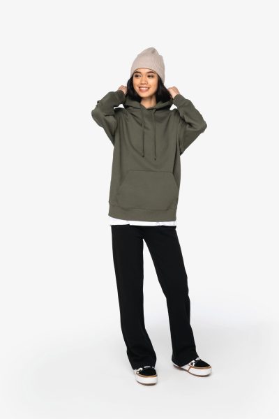 Sweat-shirt écoresponsable à capuche à épaules tombantes molleton gratté unisexe – Image 14
