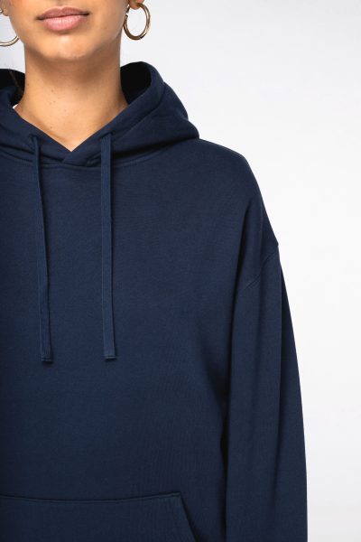 Sweat-shirt écoresponsable à capuche à épaules tombantes molleton gratté unisexe – Image 4