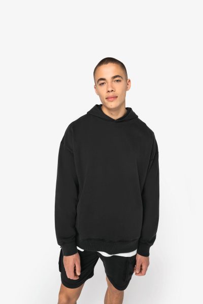 Sweat-shirt écoresponsable à capuche délavé oversize unisexe – Image 3