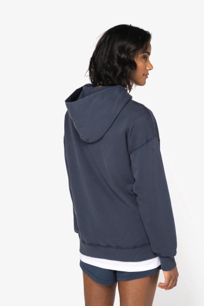 Sweat-shirt écoresponsable à capuche délavé oversize unisexe – Image 5