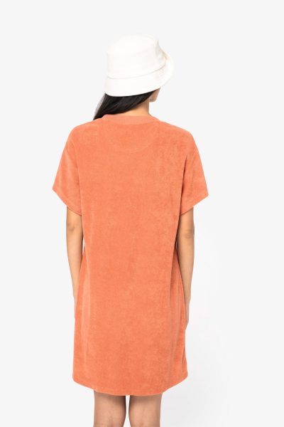 Robe t-shirt écoresponsable en éponge à épaules tombantes femme – Image 3