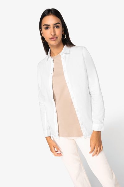Chemise écoresponsable délavée femme