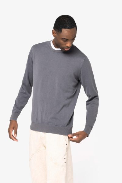 Pull écoresponsable délavé à col rond homme – Image 3