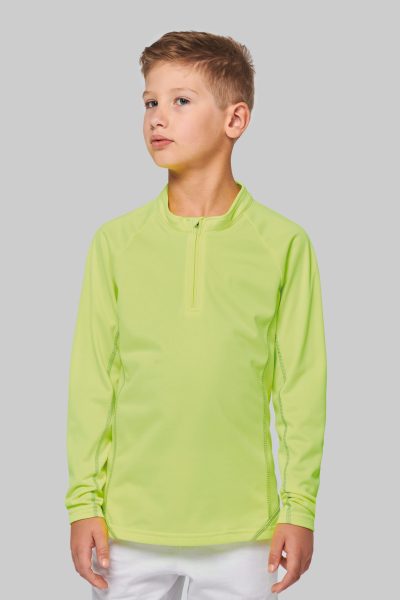 Haut de sport manches longues ¼ zip enfant