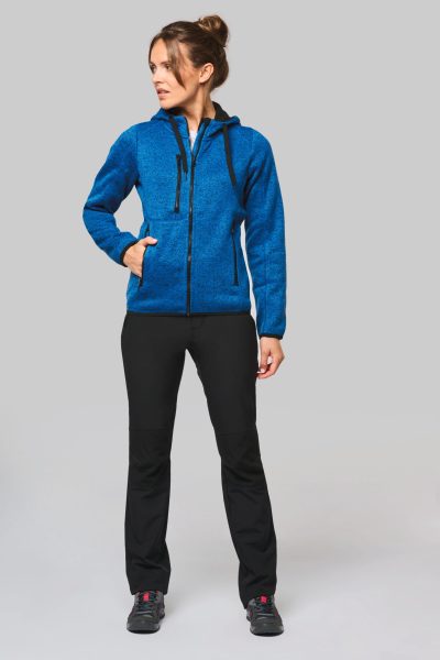 Veste à capuche chinée femme – Image 3