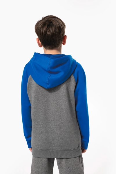 Sweat-shirt capuche bicolore enfant – Image 2