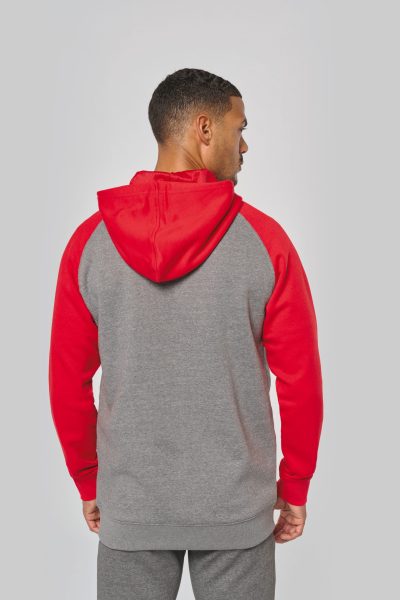 Veste molleton zippée capuche bicolore unisexe – Image 2