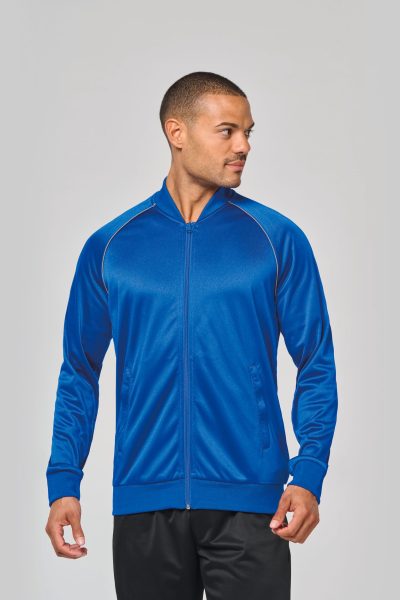 Veste de survêtement zippée avec liseré unisexe – Image 2