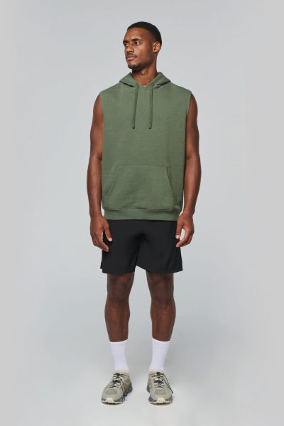 Sweat-shirt à capuche sans manches unisexe – Image 2