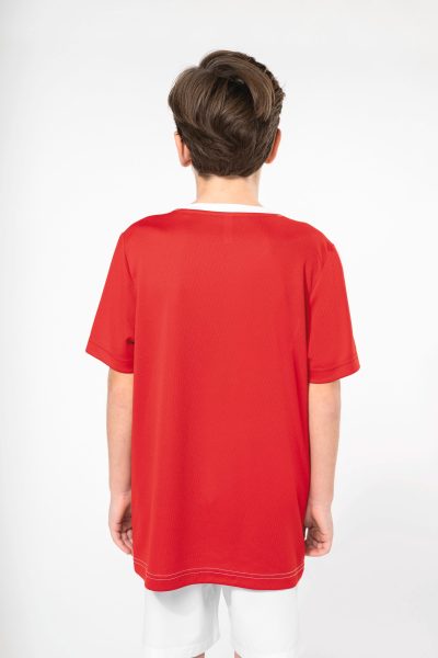 T-shirt de sport écoresponsable bicolore enfant – Image 2