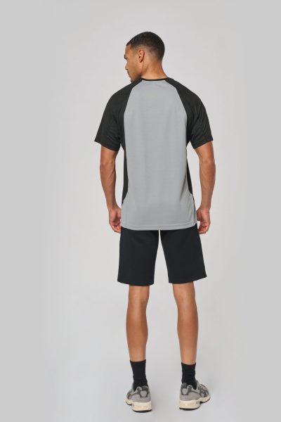 T-shirt de sport bicolore manches courtes unisexe – Image 13